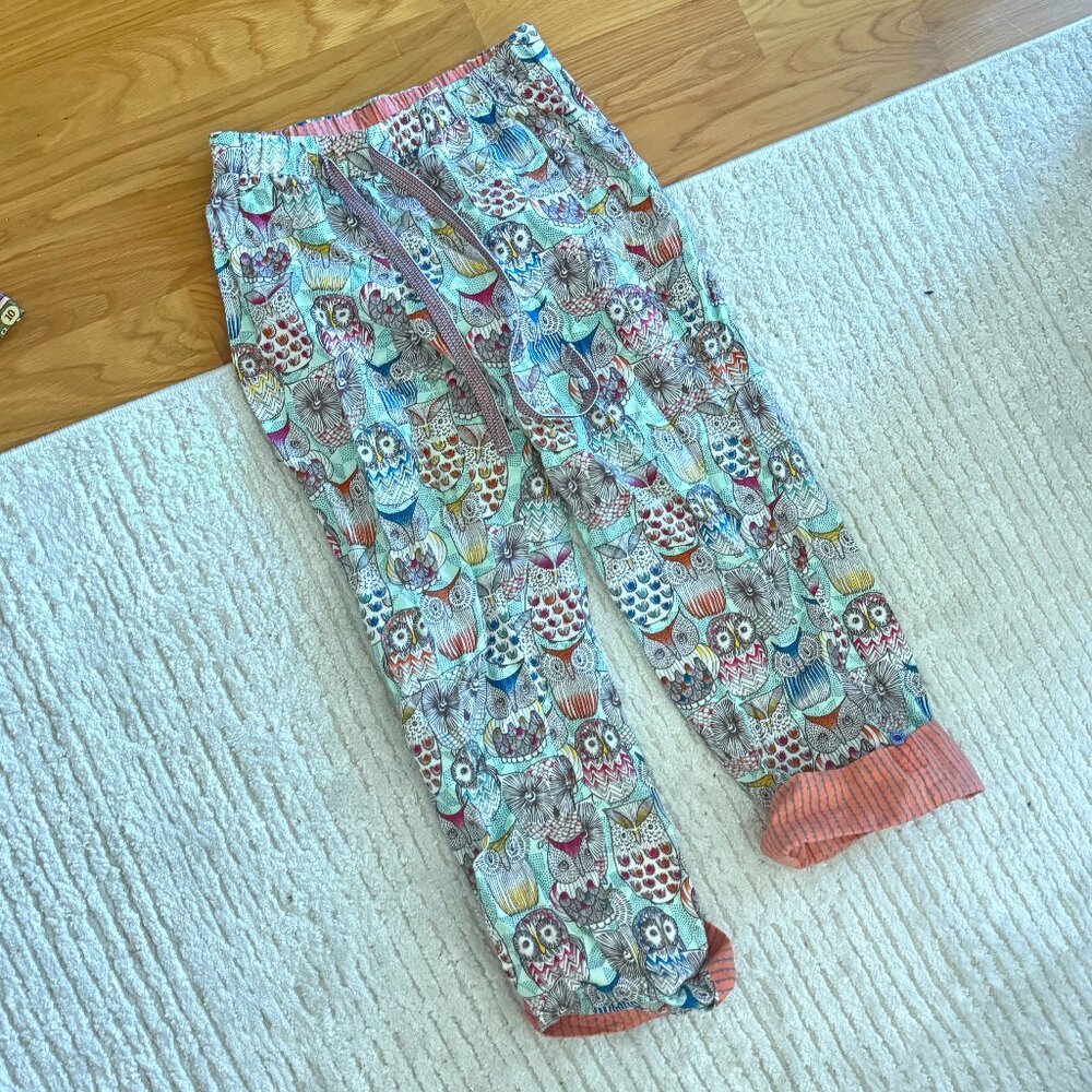Anthropologie Eloise Owl Pajama Pants